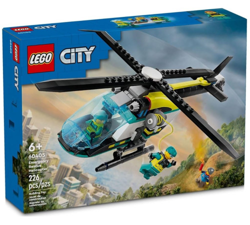  lego city 60405 Конструктор "Аварийно-спасательный вертолет" (226 дет.)
