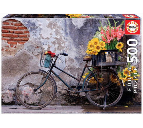  educa 17988 Пазлы "Велосипед с цветами" (500 эл.)
