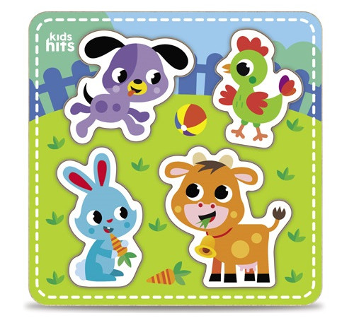  kids hits kh20/034 puzzle-uri din lemn "farm quartet"