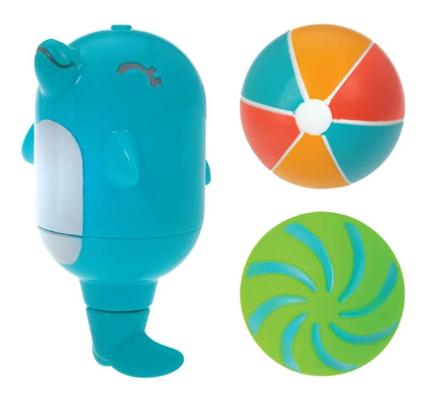  nuby nv08012 set de jucării de baie "dolphin soaker" (10 luni+) 