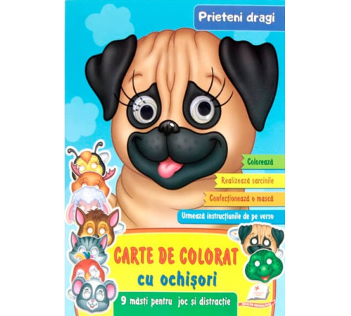  carte de colorat cu ochisori "prieteni dragi" (ro)