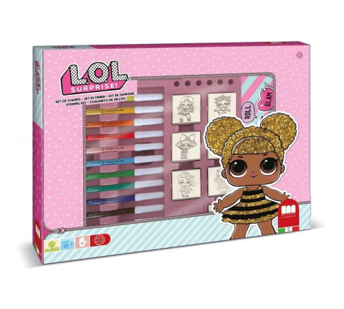 multiprint 4980 set de 12 carioci cu 7 ștampile "l.o.l"