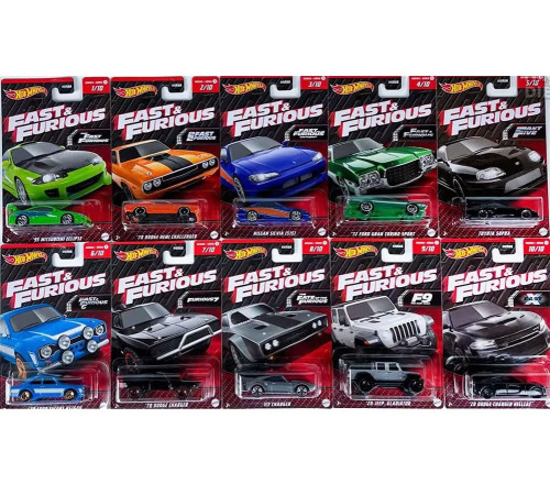  hot wheels hjf78 Тематическая машина "fast and furious"