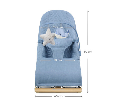 kinderkraft Шезлонг-качалка mini (до 9 кг.) синий