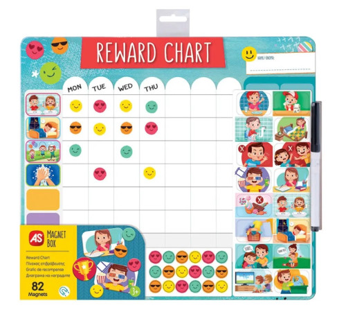 as kids 1029-64058 Магнитная таблица наград (82 магнита)