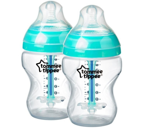 tommee tippee tt0028 set de 2 biberoane "advanced anti-colic"(0 luni+) 2x260 ml.