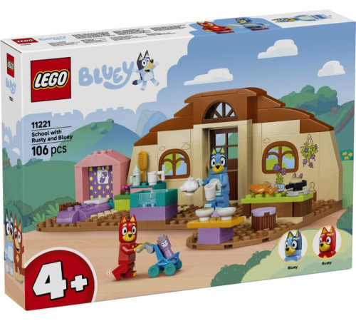  lego bluey 11221 constructor "Școala cu rusty și bluey" (106 el.)