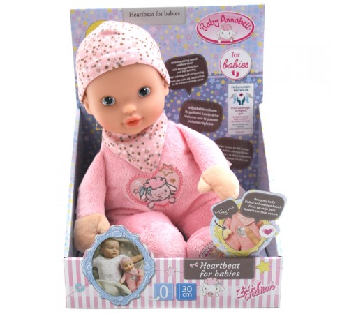 Zapf Creation 702543 Кукла Baby Annabell Newborn "Сердца Стук" (30 см.) zapf creation 702543 Кукла baby annabell newborn "Сердца Стук" (30 см.)