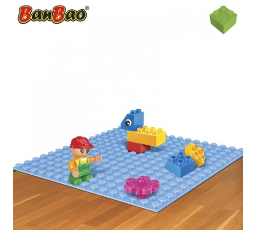 banbao 6550 Пластина для конструктора "young ones" синий