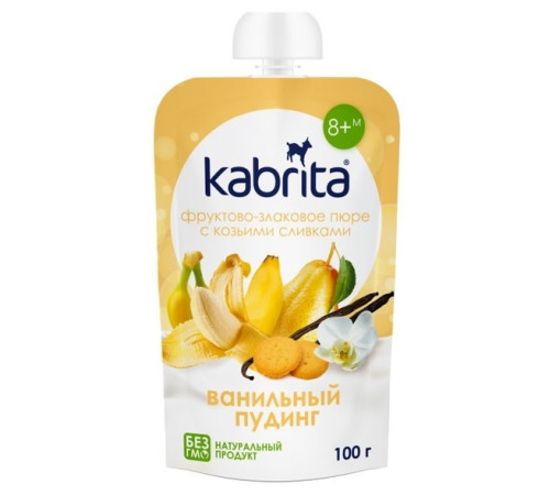 Kabrita Piure cu frișсă de capra "Budincă de vanilie" (8 luni+) 100 gr.  kabrita piure cu frișсă de capra "budincă de vanilie" (8 luni+) 100 gr.