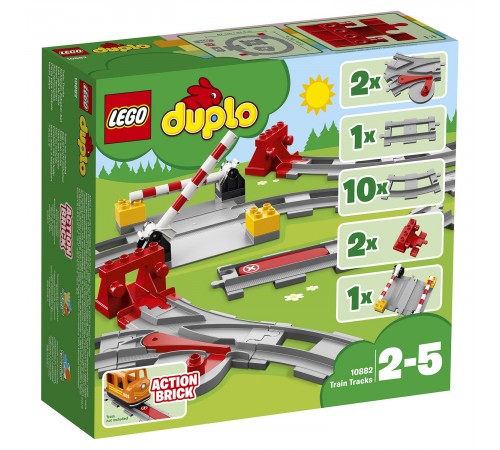  lego duplo 10882 Конструктор "Рельсы" (23 дет.)