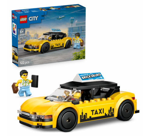 lego city 60487 constructor "taxi galben" (122 el.)