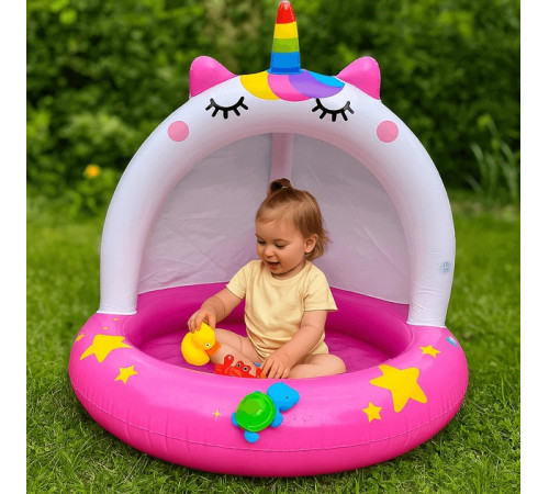 intex 58438 piscină gonflabilă pentru copii "unicorn" (102x102 cm)