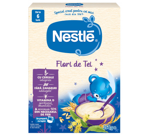  nestle cereale "somn usor" cu flori de tei fara lapte 250 gr. (6 m+)