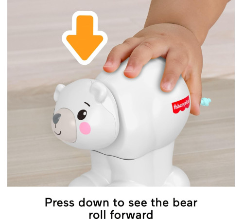 fisher price jdl63 jucăria educativă "ursulețul polar" seria "târăște-te după mine"