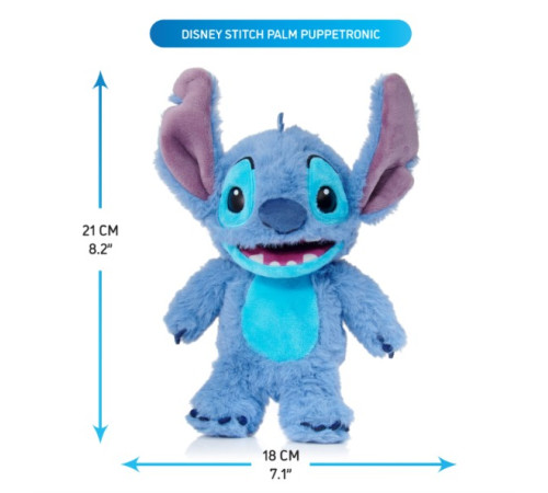 stitch dis1037 jucărie de pluș interactivă "real fx palm: disney angel" albastru