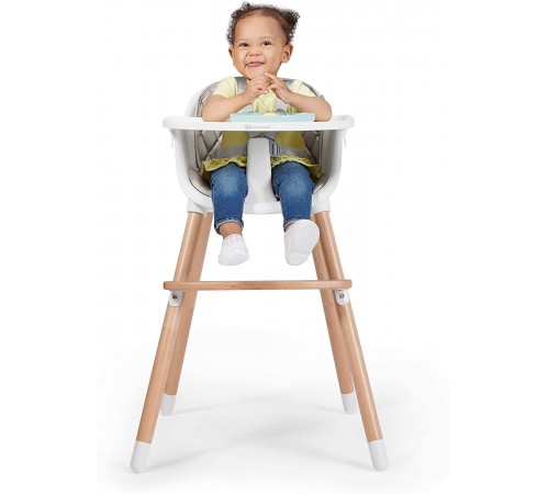 kinderkraft Стульчик для кормления sienna серый