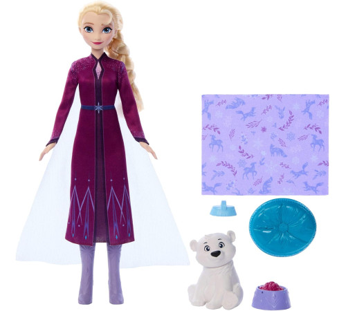 disney princess jfg16 Кукла Эльза с медвежонком "Холодное сердце"
