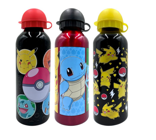  kids licensing pk00014 sticla pentru apa aluminiu "pokemon 2" (500 ml.) 3 modele