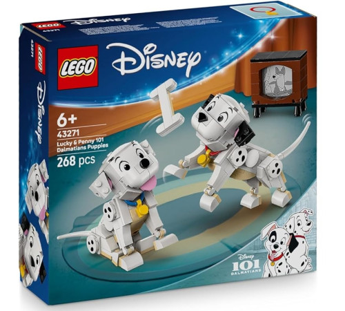  lego disney 43271 constructor "cățelușii lucky și penny din 101 dalmațieniа" (268 el.)