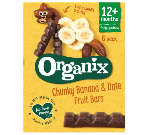 Organix Батончики Bio с финиками и бананом (12 м+) 102 гр. Питание и аксесcуары в Молдове organix Батончики bio с финиками и бананом (12 м+) 102 гр.