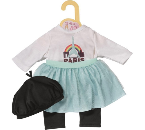  zapf creation 870945 set de îmbrăcăminte baby annabell „paris” (43 cm.)