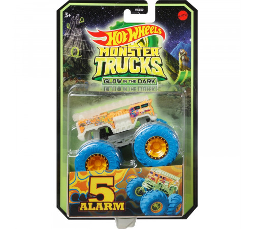 hot wheels hcb50 mașina "monster-truck" strălucește în întuneric (in sort.)