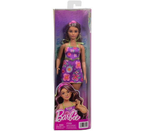 barbie jjn57 păpușă barbie "fashionistas № 244" &icirc;ntr-o rochie florală fără spate
