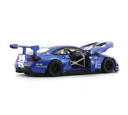 msz 68255a/1 mașinuță metalică bmw m6 gt3 (1:24) cu sunete și lumini 