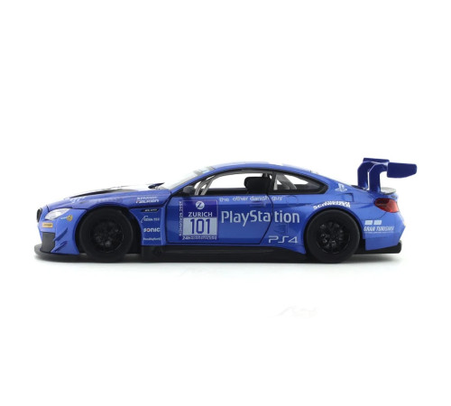 msz 68255a/1 mașinuță metalică bmw m6 gt3 (1:24) cu sunete și lumini 