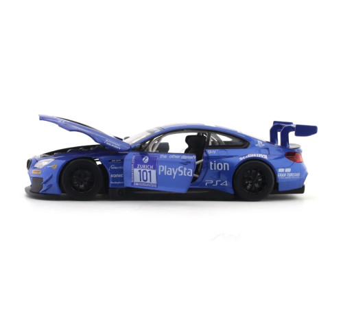 msz 68255a/1 mașinuță metalică bmw m6 gt3 (1:24) cu sunete și lumini 