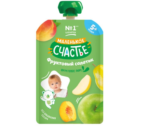 "Маленькое счастье" piure salata din fructe (5 luni +) 90 gr.