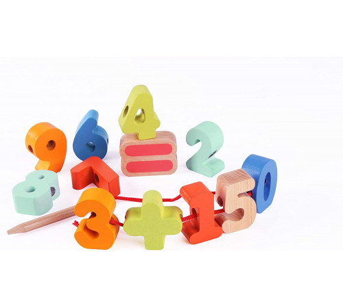 classic world 53795 Деревянная игра-шнуровка "Цифры"