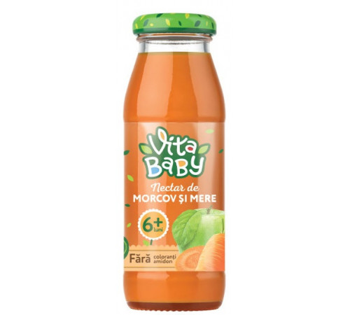 Детское питание в Молдове vita baby Нектар морковно-яблочный 175 мл. (6+)