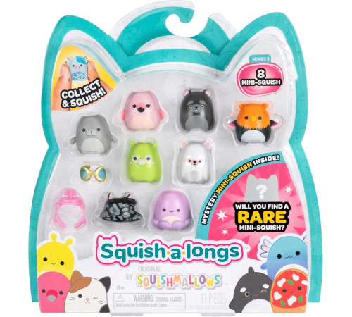  squishmallows sqal0085 Набор из 8 фигурок "squish-a-longs figures 8-pack, w3"