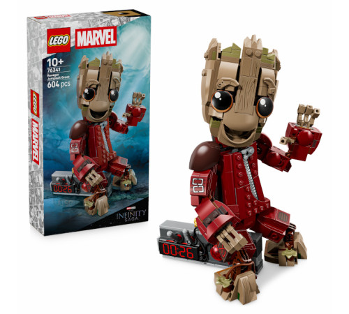 lego marvel 76341 constructor "costumul ravager groot" (604 el.)
