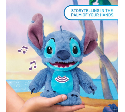 stitch dis1037 jucărie de pluș interactivă "real fx palm: disney angel" albastru