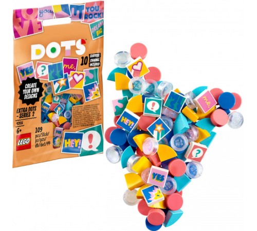 lego dots 41916 set pentru creativitate "elemente suplimentare" serie 2 (109 el.)