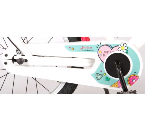 volare 91663 bicicleta 16 "brilliant white" alb