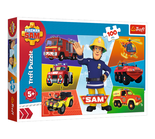  trefl 16354 Пазлы "Машины пожарного Сэма" (100 эл.)
