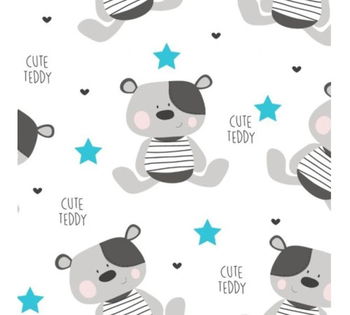 new baby 39475 Фланелевая пеленка непромокаемая "Мишка" (57 x 47 см.) голубой