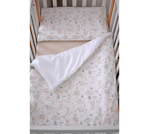 Veres 153.1.21 Lenjerie de pat "Iepurași în flori" (3 buc.)  veres 153.1.21 lenjerie de pat "iepurași în flori" (3 buc.)