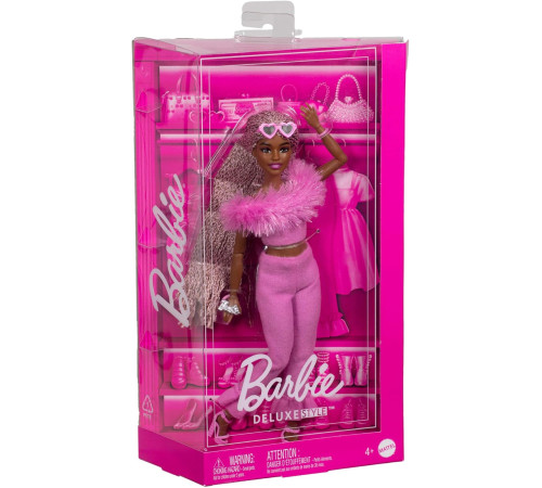 barbie hyv28  păpușă "barbie deluxe style" cu codițe în costum de pene
