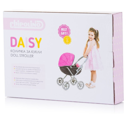 chipolino Коляска для кукол "daisy" kzkdz02402pp pink