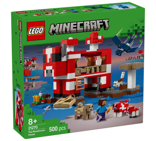 lego minecraft 21270 Конструктор "Дом грибной коровы" (500 дет.)