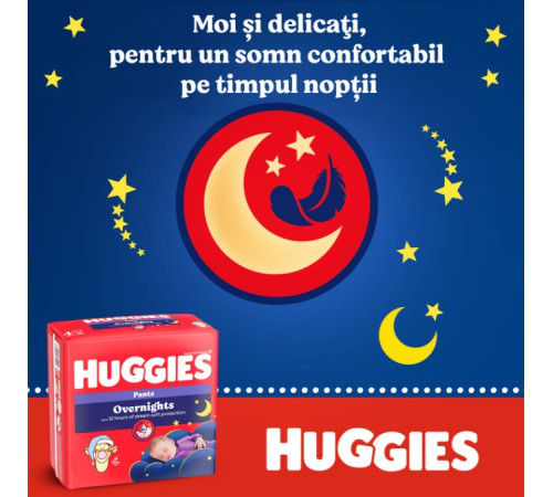 Ночные подгузники-трусики "huggies overnights" 6 (15-25 кг) 22 шт.
