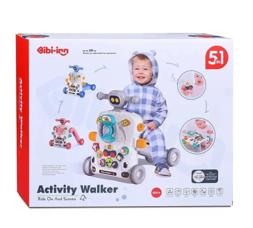 bibiin toys 6040 Музыкальные ходунки 5-в-1 голубой