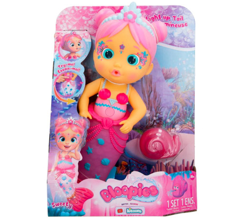 bloopies 83110 păpușa de baie "mica sirenă"