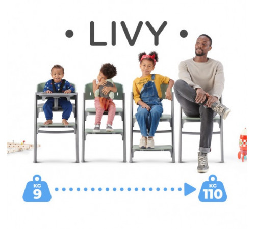 kinderkraft Стульчик для кормления livy дерево