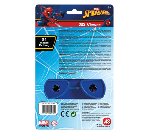 as kids 1027-64254 Детский 3d Стереоскоп со слайдами "marvel spiderman"